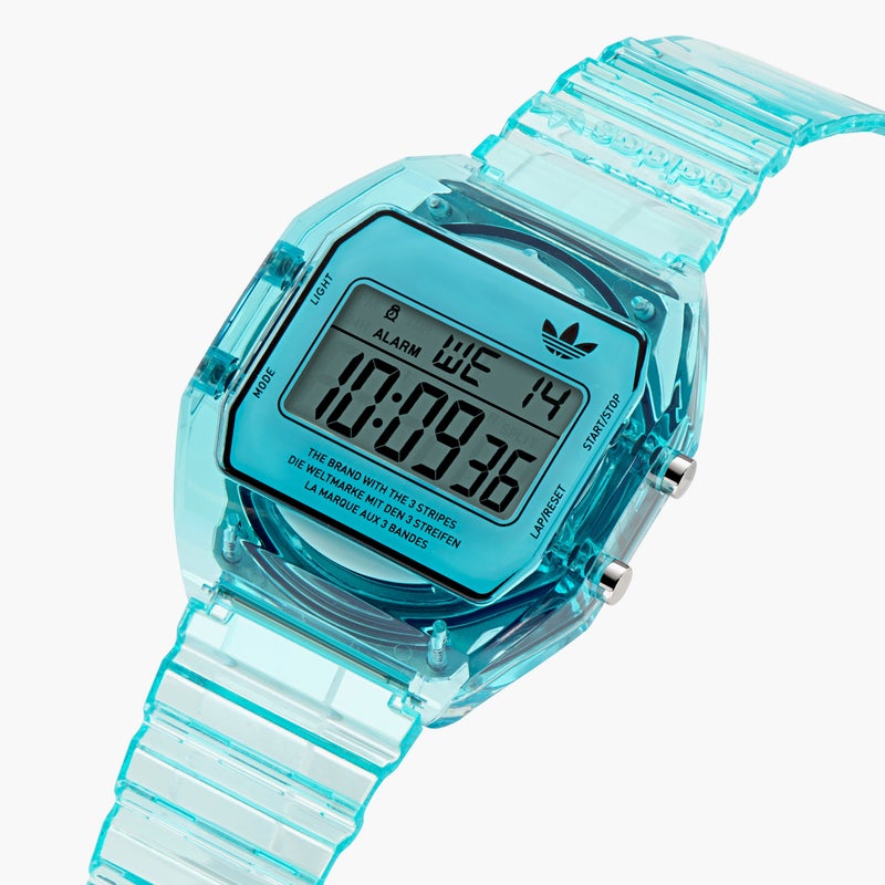 Adidas Digital Resin Watch for Men - Blue - Image 2